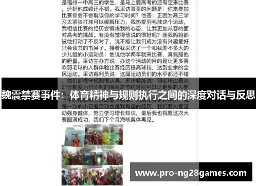 魏震禁赛事件：体育精神与规则执行之间的深度对话与反思
